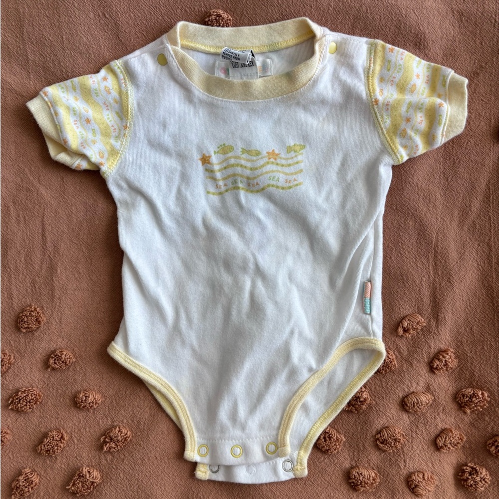 Gymboree Infant Yellow Fish Onesie